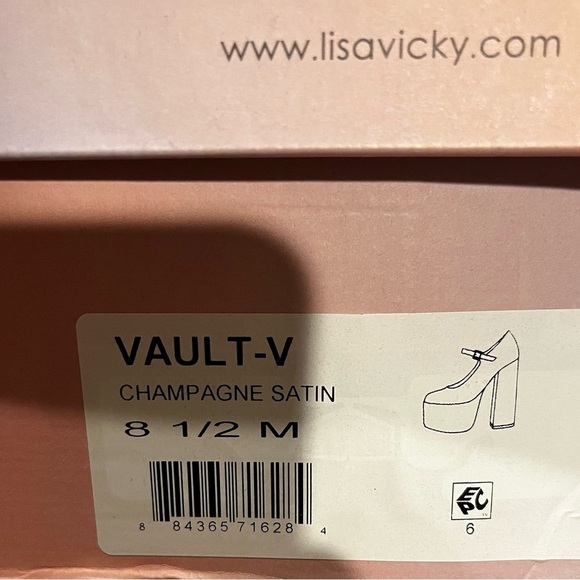 Shoes - Women's Champagne Satin Platform Heels